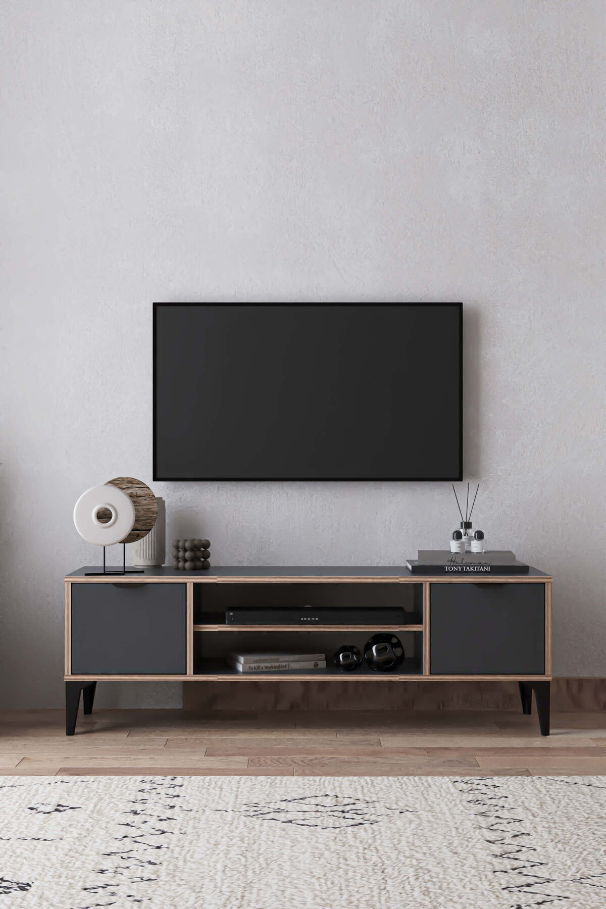 Arden 2 Kapaklı TV Ünitesi Y:46 G:140 D:35 - Oturma Odası / TV Ünitesi - Görsel 7