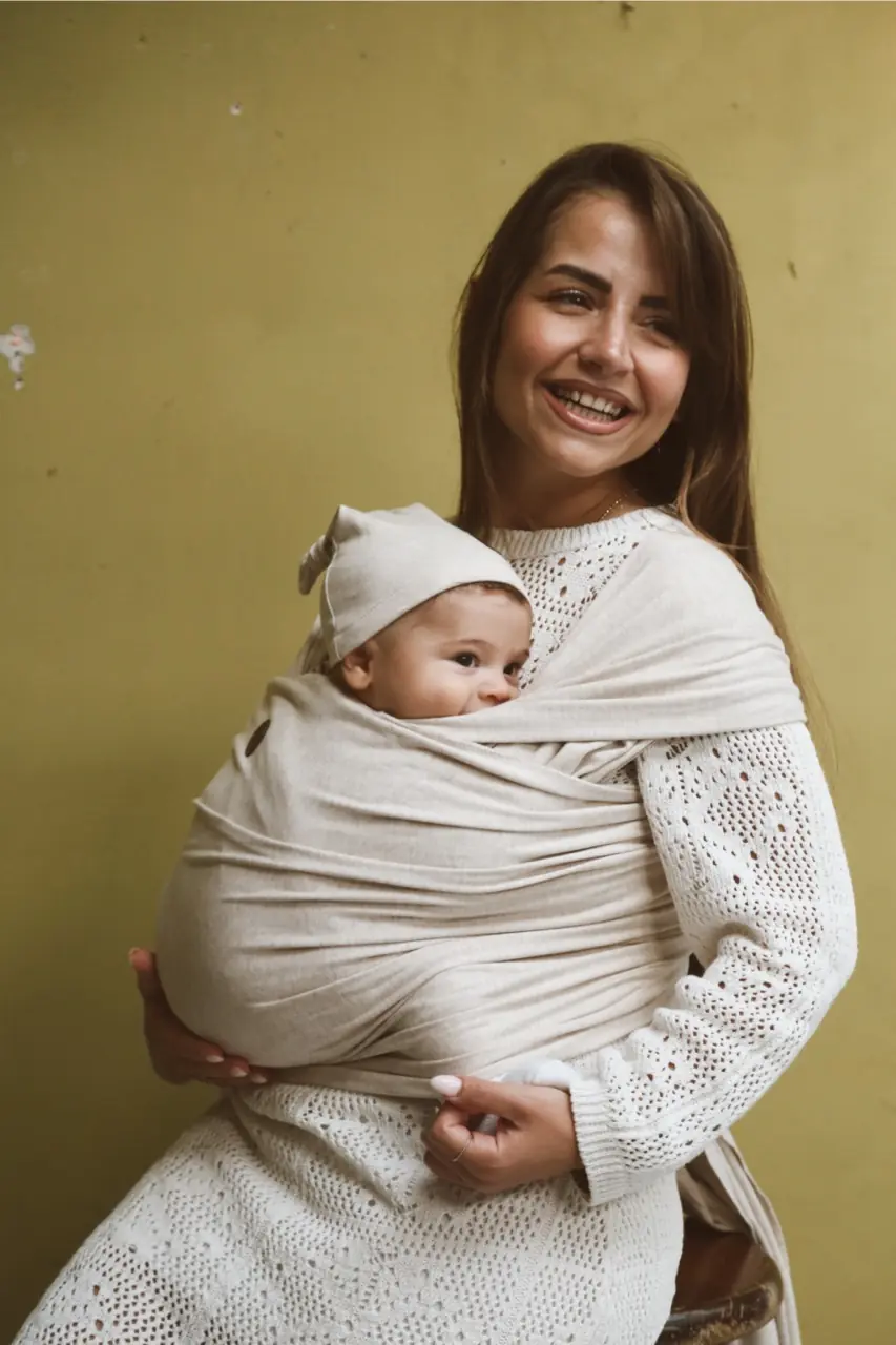 Premium Esnek Wrap Sling ( Babysling - sling - babysling - bebek taşıma şalı - babywearing - kanguru ) - Giyim / Bebek Giyim - Görsel 5