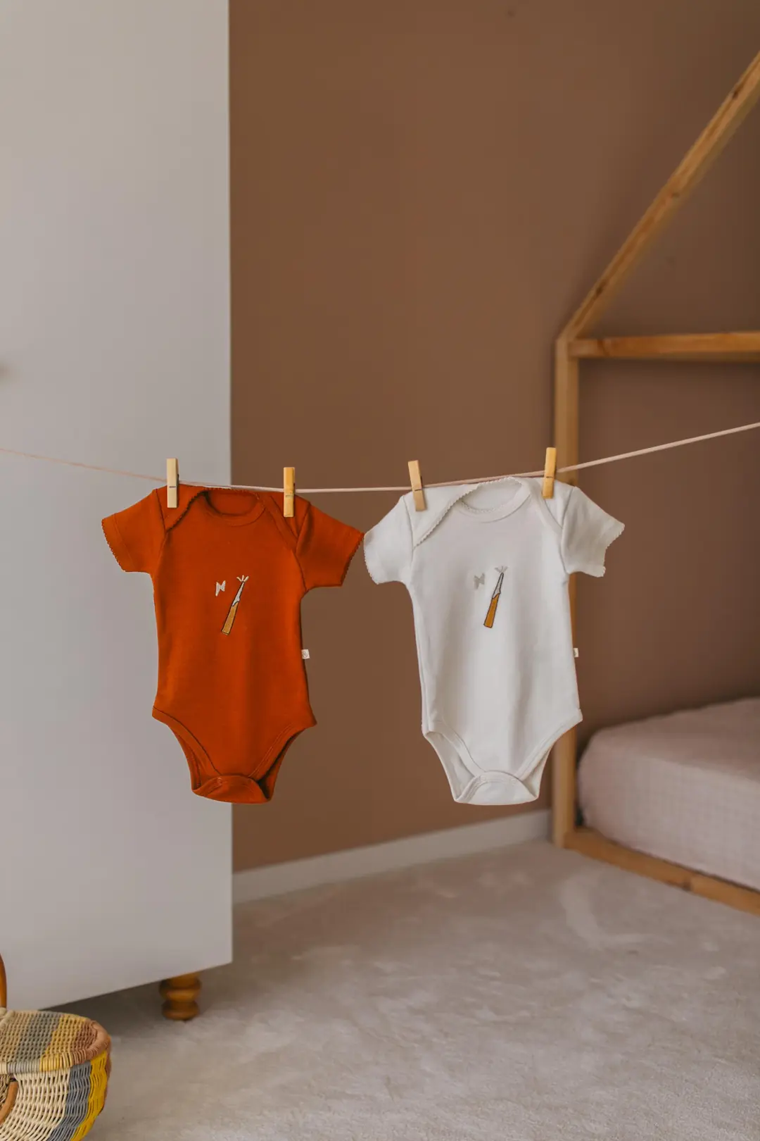 Premium %100 Pamuklu Çıt çıtlı Nakışlı Bebek Zıbın Body 2li Set takım - Giyim / Bebek Giyim - Görsel 7