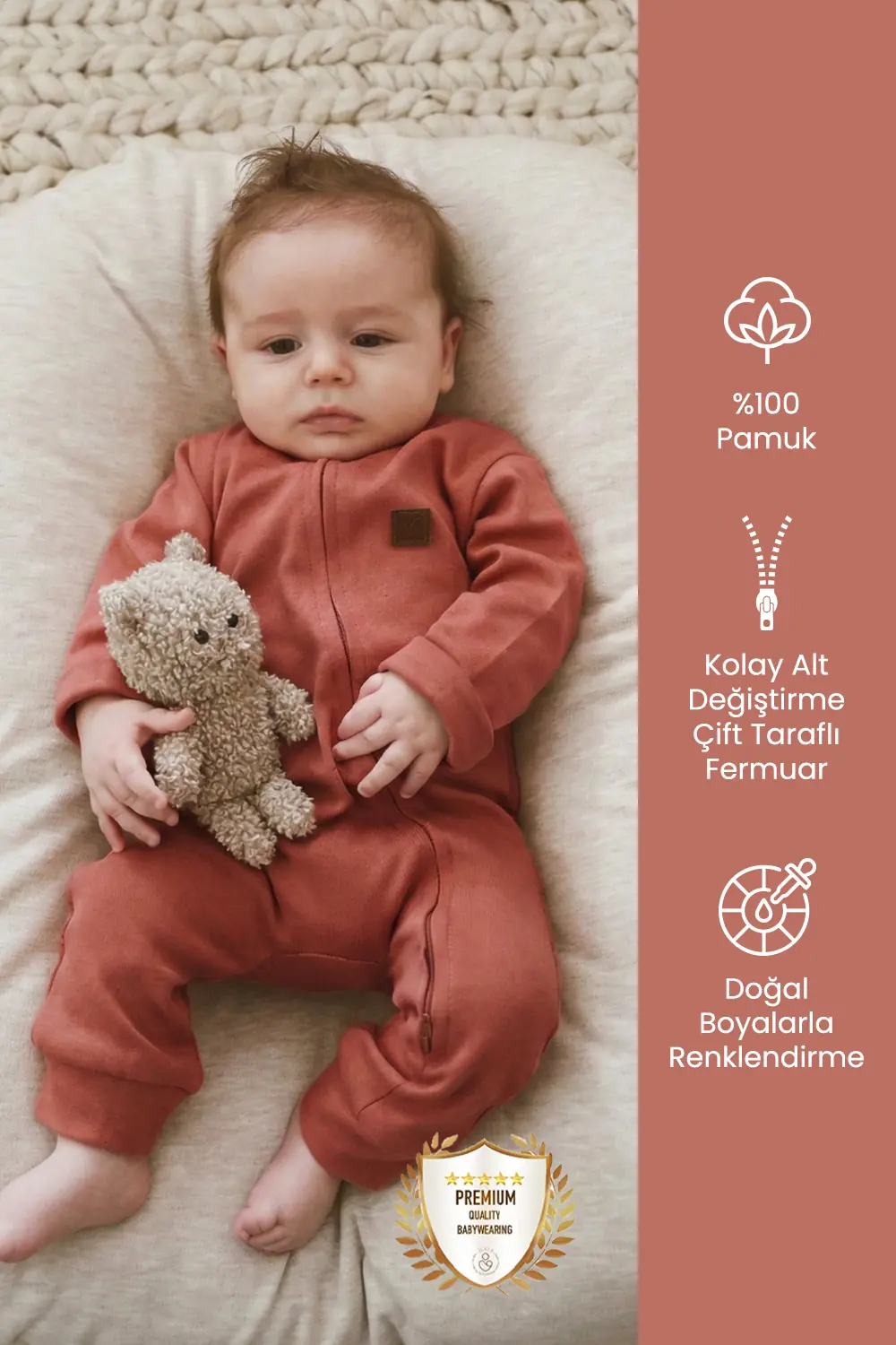 Çift Taraf Fermuarlı Bebek Tulumu tulum - Giyim / Bebek Giyim - Görsel 3